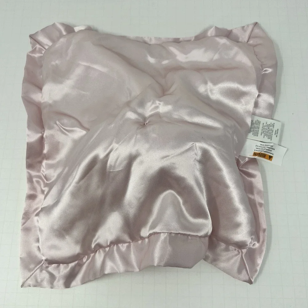 Cloud Island Unicorn Lovey 13 Inch White Pink Satin Trim Security Blanket